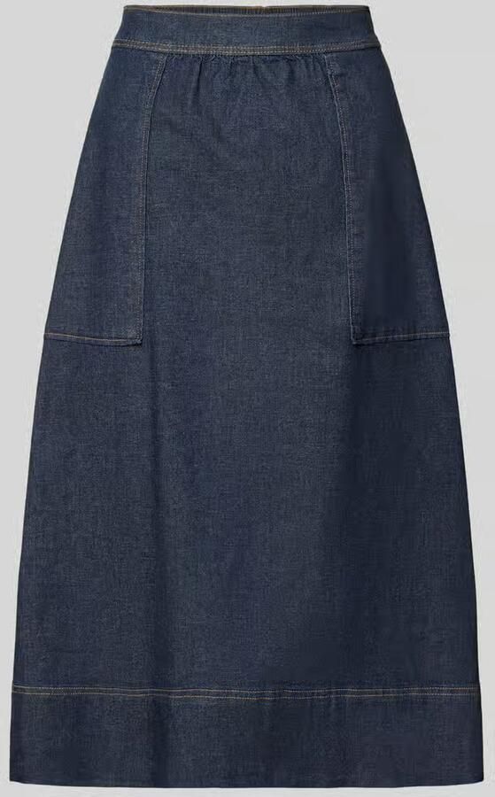 Tom Tailor Uitlopende midi-rok van katoenmix