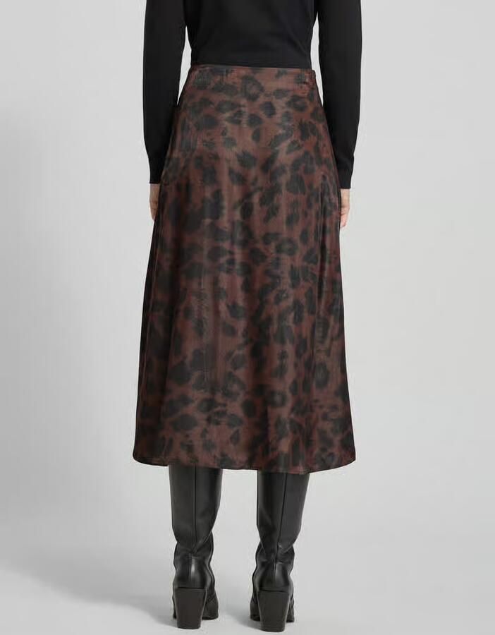 Tom Tailor Uitlopende midirok van viscosemix