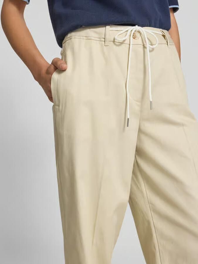 Tom Tailor Wide fit wijde broek met tunnelkoord model 'LEA'