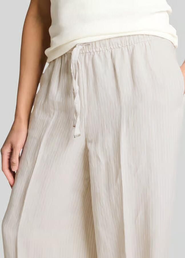 Tom Tailor Wide leg broek van linnen-viscosemix - Foto 2