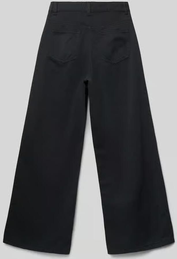 Tom Tailor Wide leg broek van zacht katoen met hoogglanzende studs