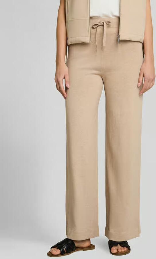 Tom Tailor Wide leg culotte van katoenmix met aandeel zijde - Foto 2