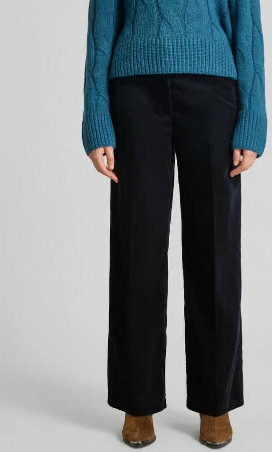 Tom Tailor Wide leg marlenebroek van katoenmix - Foto 2