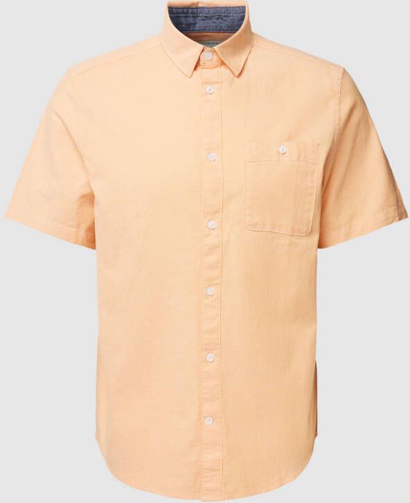 Tom Tailor Kort overhemd met borstzak Orange Heren