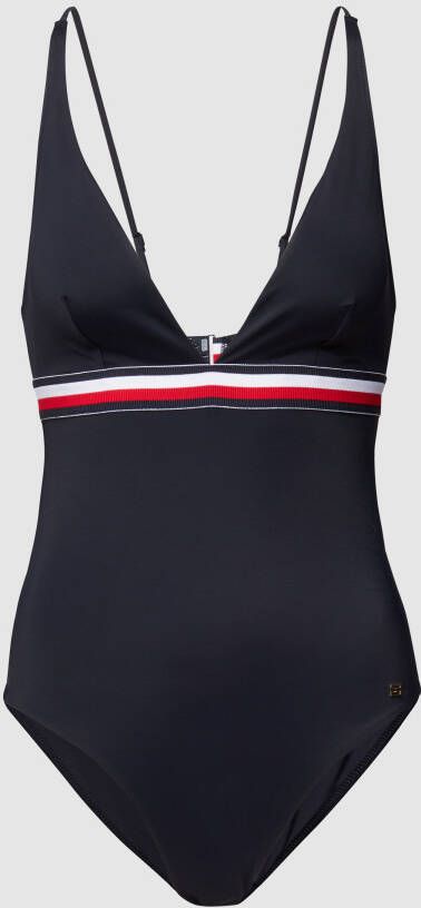 Tommy Hilfiger Swimwear Badpak Lucy met gestreepte inzet