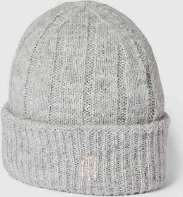 Tommy Hilfiger Beanie met labelstitching model 'TIMELESS'