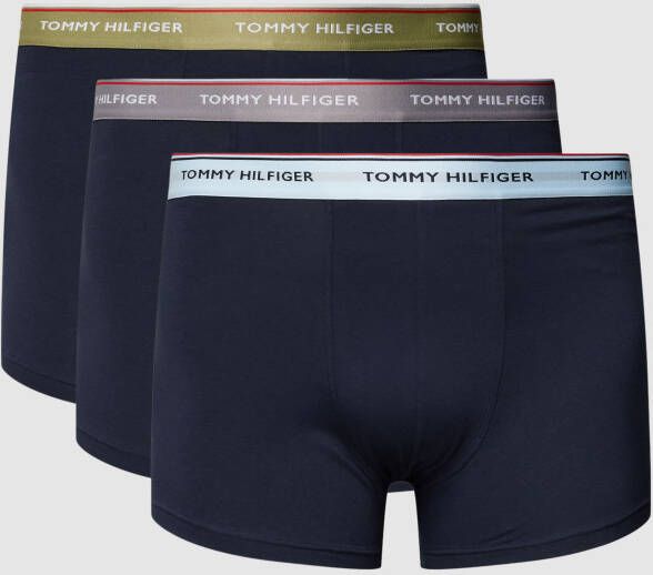 Tommy Hilfiger Big & Tall PLUS SIZE boxershort met labelprint in een set van 3 stuks