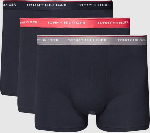 Tommy Hilfiger Big & Tall PLUS SIZE boxershort met labelprint in een set van 3 stuks