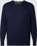 Tommy Hilfiger Gebreide trui BT-PIMA ORG CTN CASHMERE VNCK-B in grote maten met logo borduurwerk op borsthoogte - Thumbnail 1