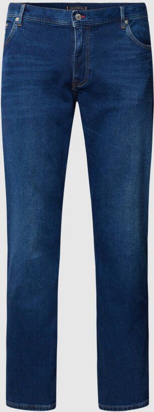 Tommy Hilfiger Big & Tall PLUS SIZE jeans met labelpatch van leer model 'MADISON'