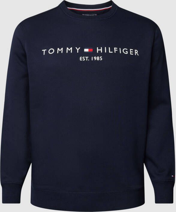 Tommy Hilfiger Big & Tall PLUS SIZE sweatshirt met labelstitching model 'LOGO'