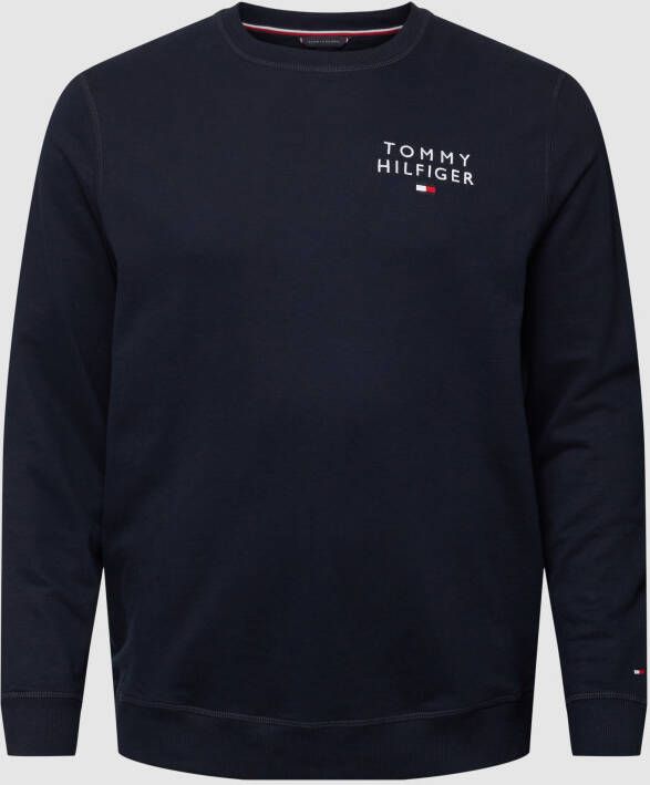 Tommy Hilfiger Big & Tall PLUS SIZE sweatshirt met labelstitchings model 'TRACK TOP'