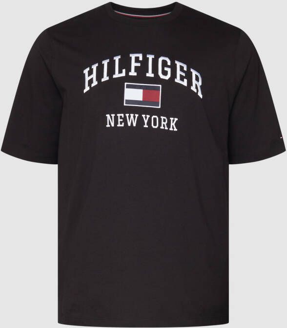 Tommy Hilfiger Big & Tall PLUS SIZE T-shirt met logostitching model 'VARSITY