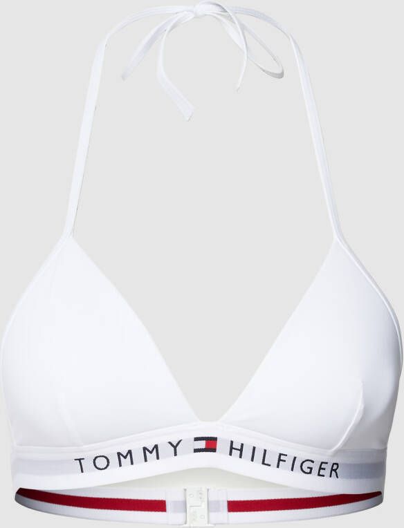 Tommy Hilfiger Swimwear Triangel-bikinitop TH TRIANGLE FIXED FOAM met tommy hilfiger-branding