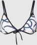 Tommy Hilfiger niet-voorgevormde triangel bikinitop wit donkerblauw - Thumbnail 2