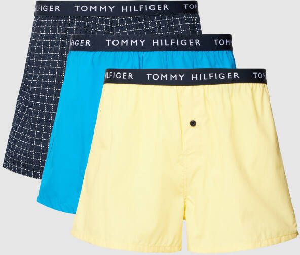 Tommy Hilfiger Underwear Boxershort 3P WOVEN BOXER PRINT met elastische logo-band (3 stuks Set van 3)