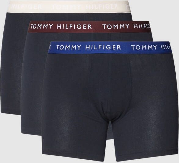Tommy Hilfiger Boxershort met labelstitching in een set van 3 stuks model '3P Boxer Brief'