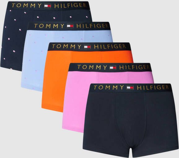 Tommy Hilfiger Underwear Trunk met logo op de tailleband (set 5 stuks Set van 5)