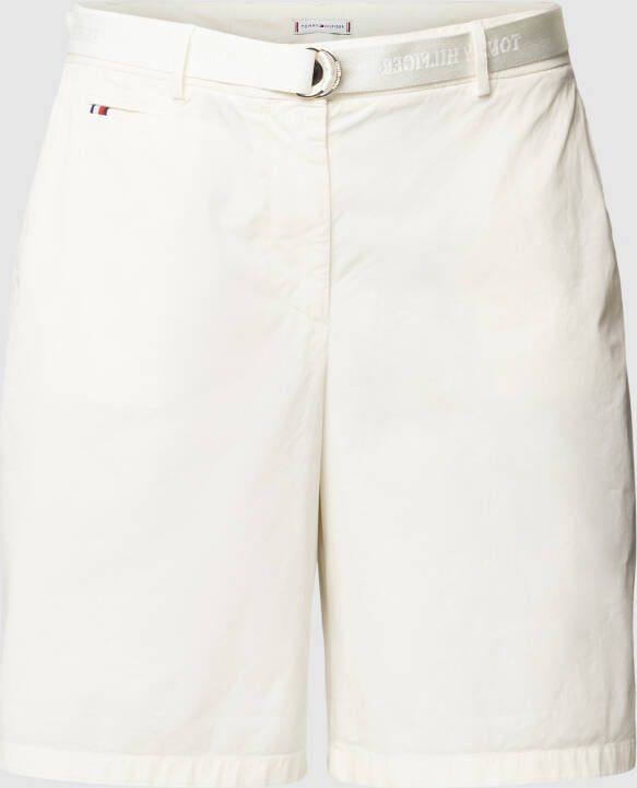 Tommy Hilfiger Curve Korte PLUS SIZE broek met labeldetails model 'Twill'