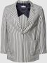 Tommy Hilfiger Curve PLUS SIZE blazer van een mix van lyocell en linnen met streepmotief - Thumbnail 1