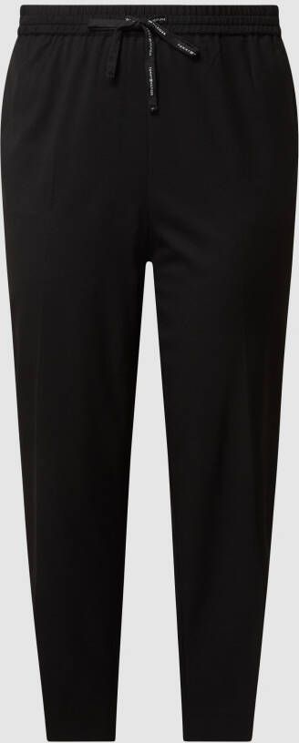 Tommy Hilfiger Curve Jogpants CRV FLANNEL TAPERED PULL ON PANT met tommy opschrift op het koord