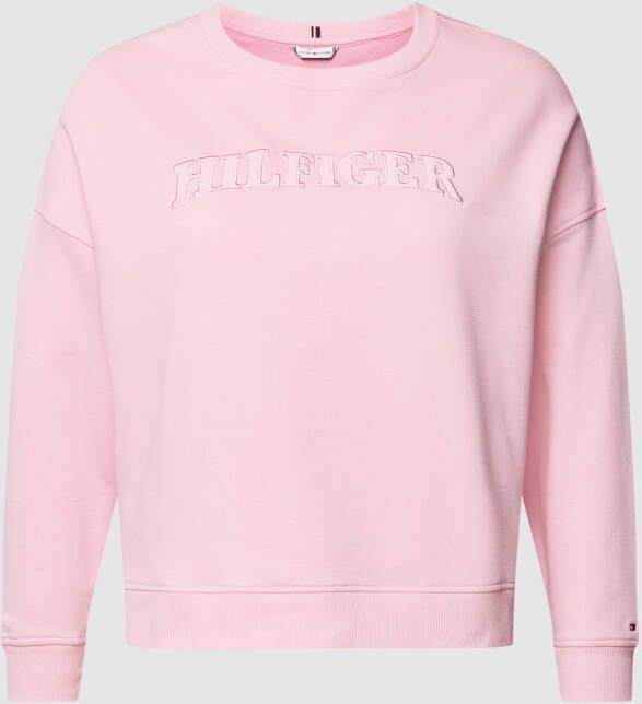 Tommy Hilfiger Curve PLUS SIZE sweatshirt met logostitching model 'VARSITY'