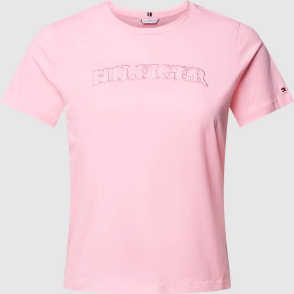Tommy Hilfiger Curve PLUS SIZE T-shirt met logostitching model 'VARSITY