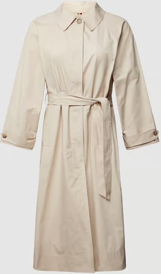 Tommy Hilfiger Curve PLUS SIZE trenchcoat van puur katoen model 'PEACHED' - Foto 2