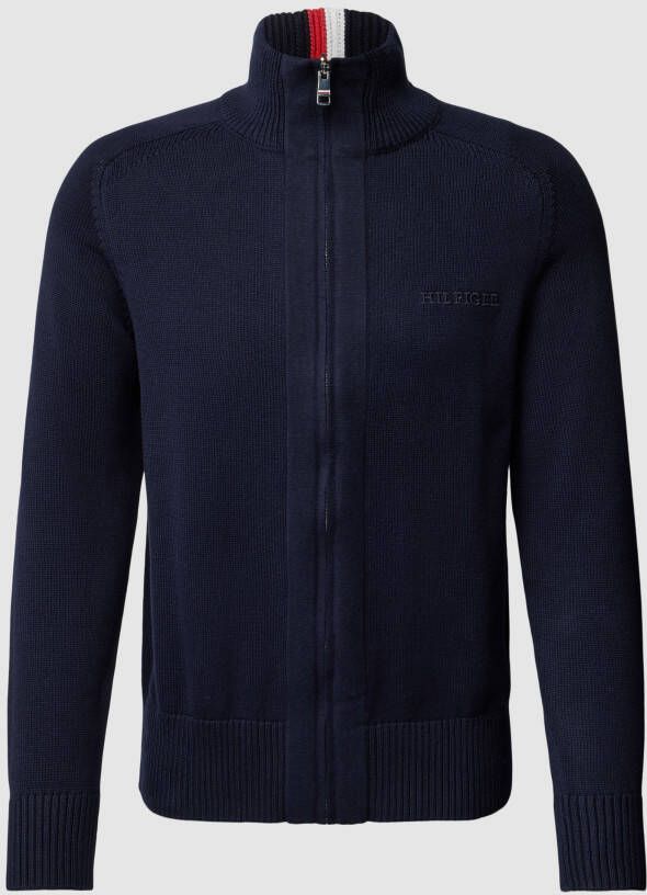 Tommy Hilfiger Chunky Monotype Sweater Met Ritssluiting Blue Heren