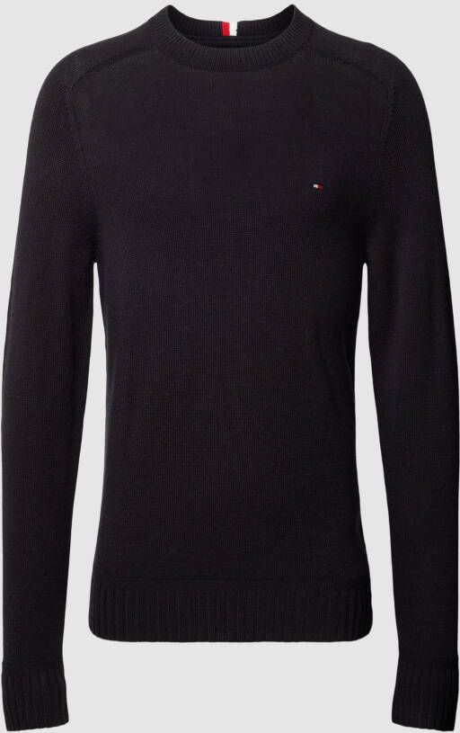 Tommy Hilfiger Gebreide pullover met labelstitching model 'MERINO'