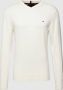 Tommy Hilfiger Gebreide pullover met logostitching model 'PIMA' - Thumbnail 1