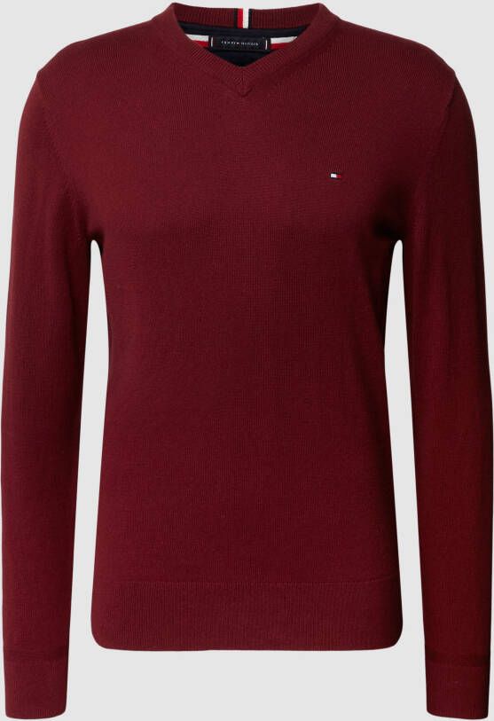 Tommy Hilfiger Gebreide pullover met logostitching model 'PIMA'