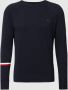 Tommy Hilfiger Gebreide pullover met logostitching model 'GLOBAL STRIPE INTARSIA' - Thumbnail 1