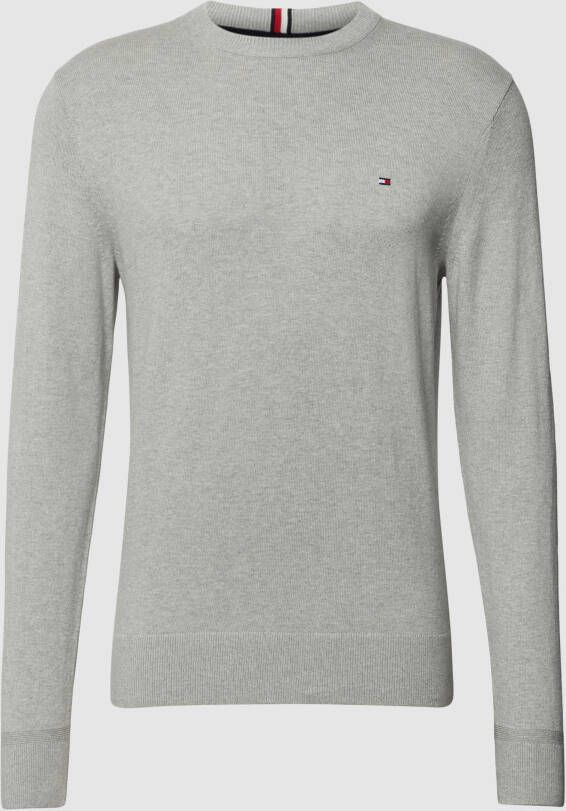 Tommy Hilfiger Gebreide pullover met logostitching model 'PIMA'