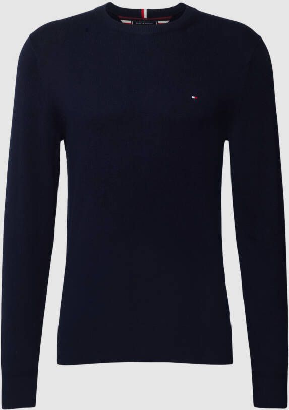 Tommy Hilfiger Gebreide pullover met logostitching model 'PIMA'