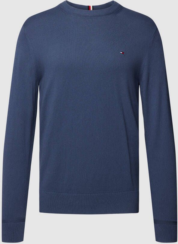Tommy Hilfiger Gebreide pullover met logostitching model 'PIMA'