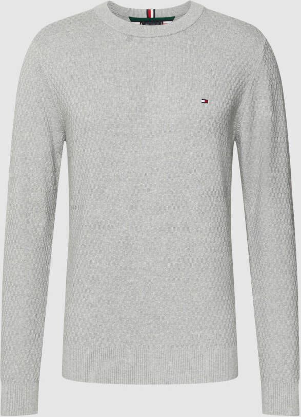 Tommy Hilfiger Gebreide pullover met structuurmotief model 'CROSS'