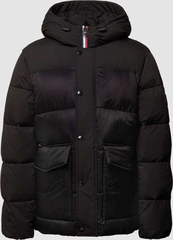 Tommy Hilfiger Tech Essentials Puffer Jacket Hodded Zwart Heren