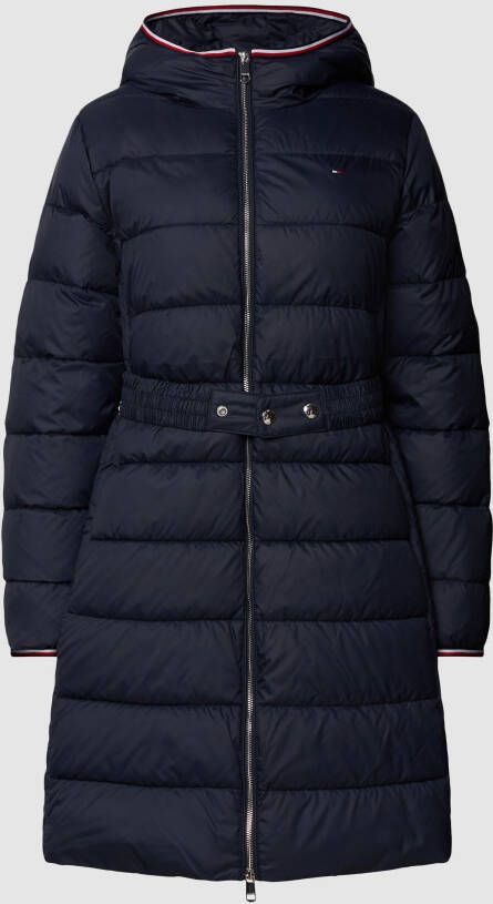 Tommy Hilfiger Gewatteerde lange jas met contraststrepen model 'SORONA'