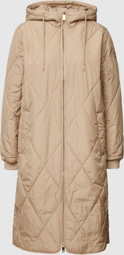 Tommy Hilfiger Gewatteerde lange jas met labeldetails model 'Sorona'