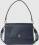 Tommy Hilfiger Blauwe Schoudertas met Afneembare Band Black Dames - Thumbnail 3