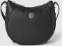 Tommy Hilfiger Logo Schoudertas Ritssluiting Polyurethaan Black Dames - Thumbnail 4