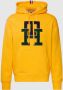 Tommy Hilfiger Heren Langarm Katoenen Sweatshirt met Vaste Capuchon Yellow Heren - Thumbnail 5