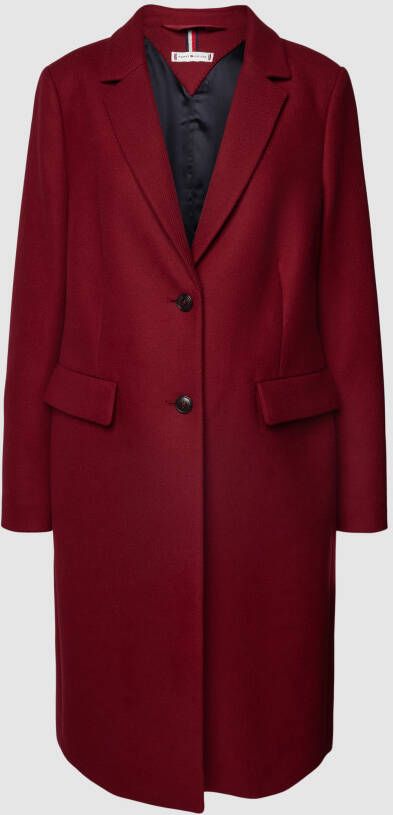 TOMMY HILFIGER Dames Jassen Wool Blend Classic Coat Rood