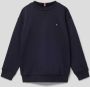 Tommy Hilfiger Teens Sweatshirt met labelstitching - Thumbnail 1