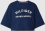 Tommy Hilfiger Kort T-shirt met labelstitching - Thumbnail 1
