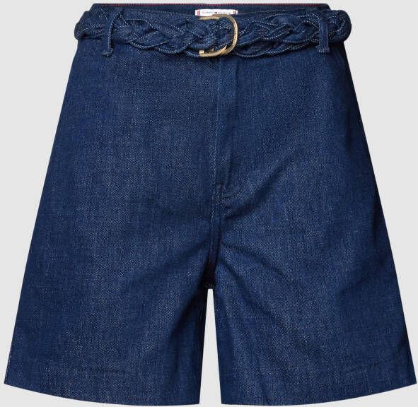Tommy Hilfiger Korte jeans met stoffen riem model 'FLARE'