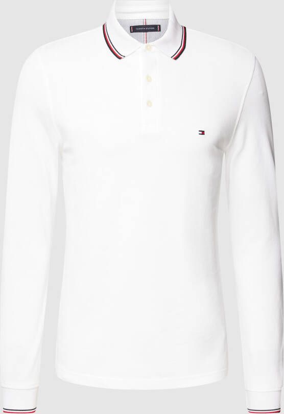 Tommy Hilfiger Poloshirt met lange mouwen model 'TIPPED SLIM'