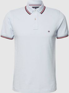 Tommy Hilfiger Lichtblauwe Polo Tommy Tipped Slim Polo