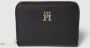 Tommy Hilfiger Zwarte ritsportemonnee vrouwen herfst winter Black Dames - Thumbnail 1
